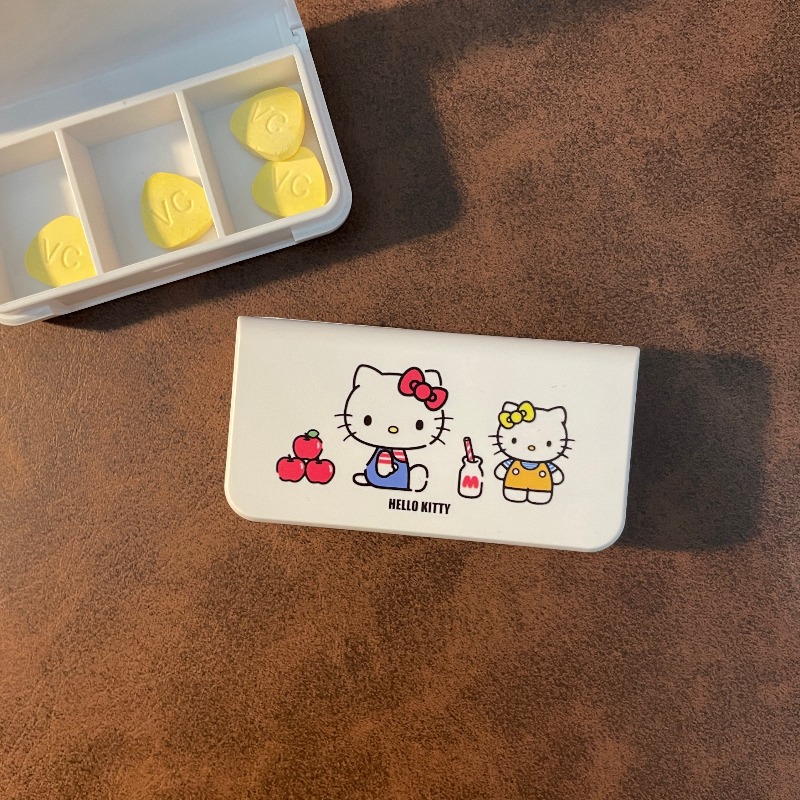 Women Accessories Wholesale China - Kawaii Hello Kitty Medicine Box Anime