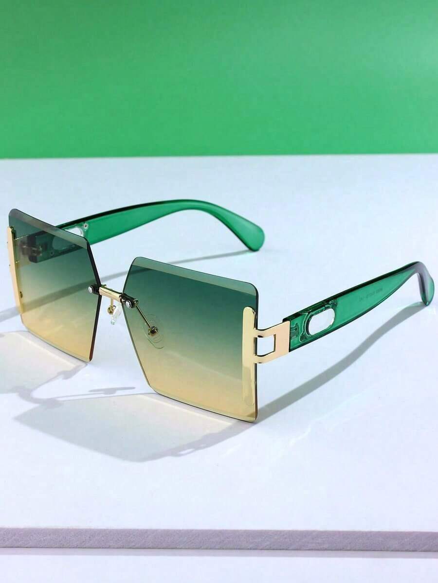 Women'S Vacation Accessories - Elegant Square Frame Gradient Sunglasses For
