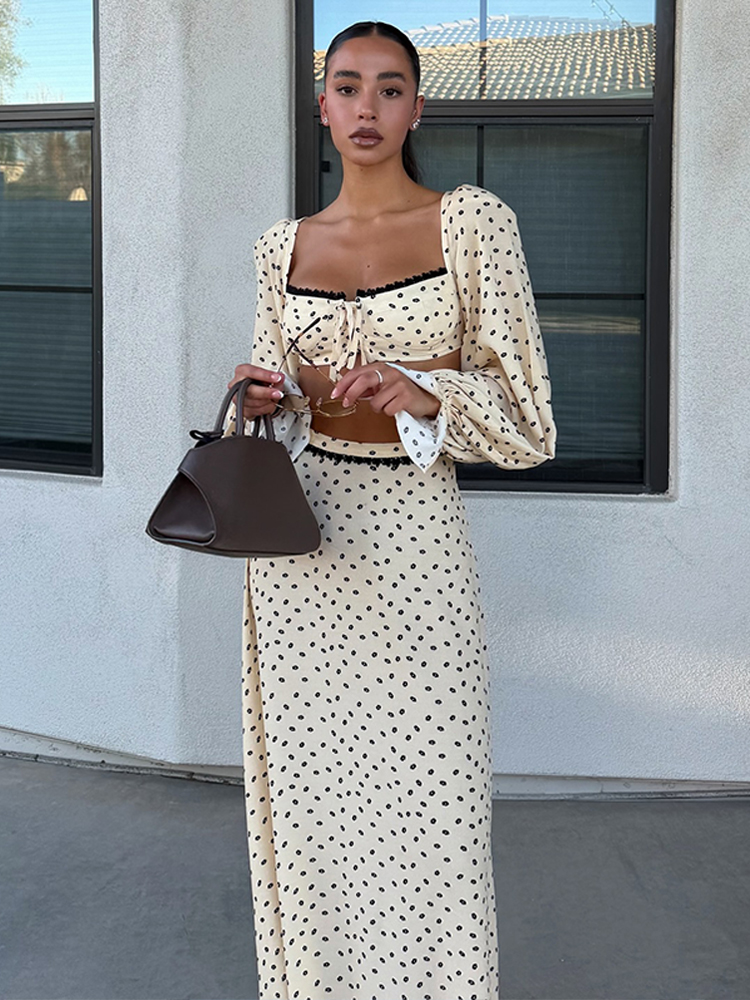 Women'S Vacation Accessories - Elegant Women Floral Skirt Set Fashion