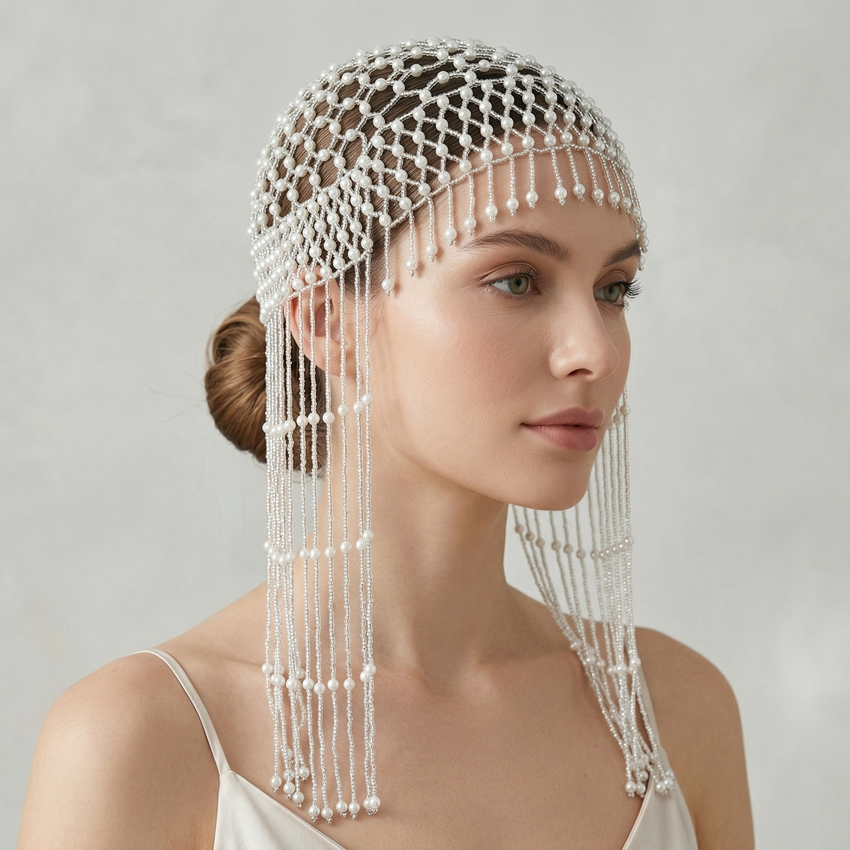 Luxury Pearls Beaded Headwrap  – Women Accessories Jewelry recenzja i cena