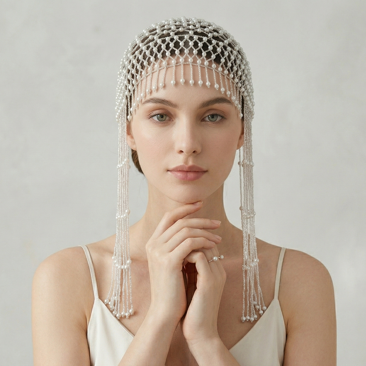 Luxury Pearls Beaded Headwrap  – Women Accessories Jewelry recenzja i cena