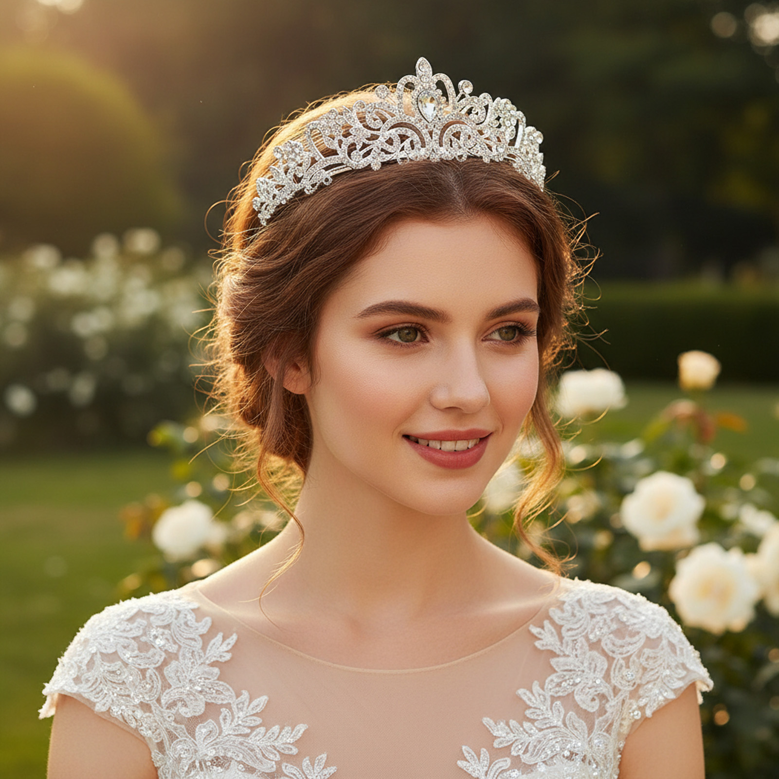 Elegant Bridal Crown Sparkly R – Women Accessories Jewelry recenzja i cena