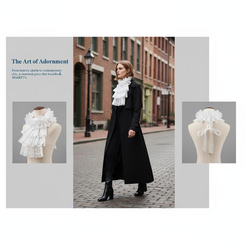Elegant Detachable Lace Jabot  – Women'S Victorian Era Accessories recenzja i cena