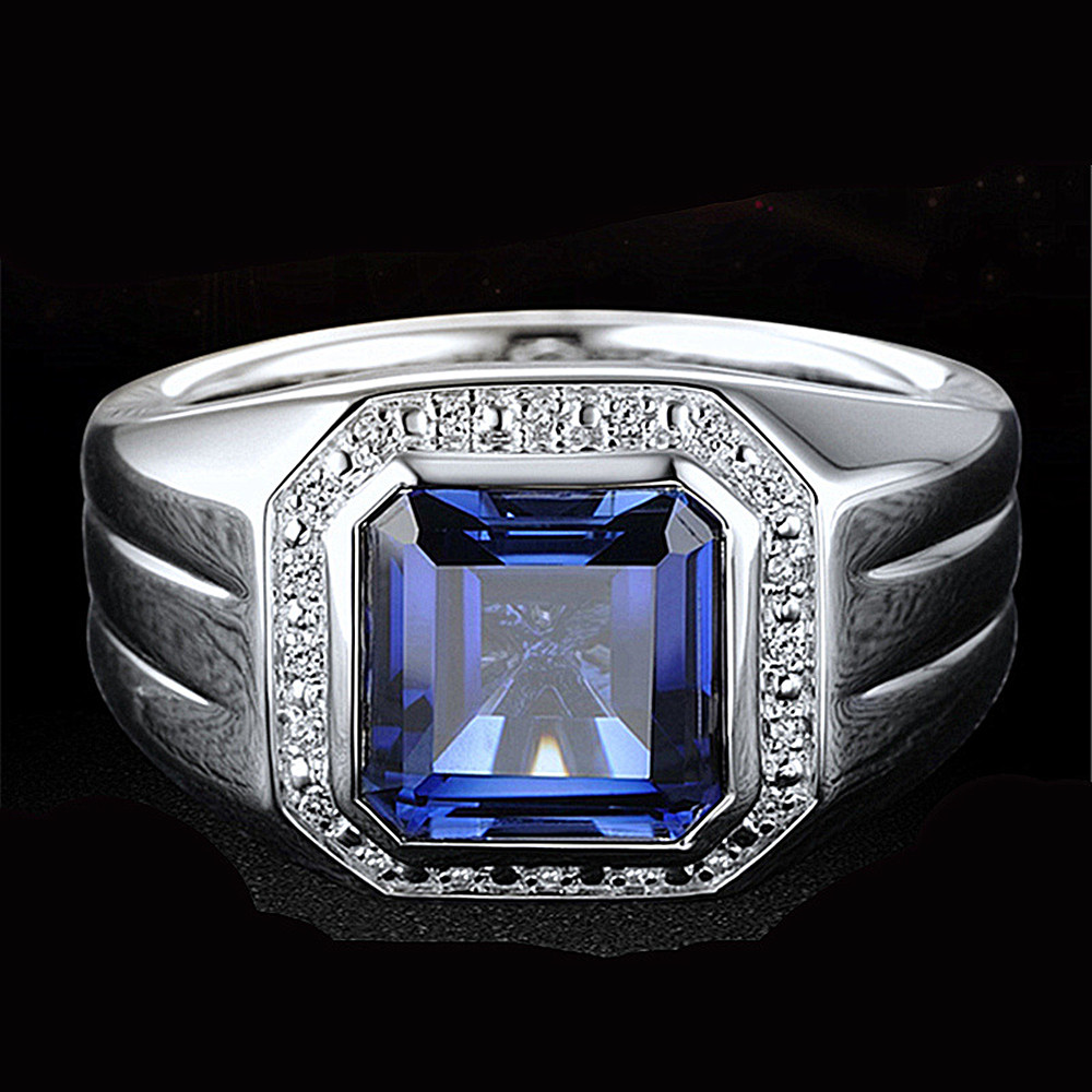 Square Blue Crystal Sapphire G – Women Accessories Business recenzja i cena