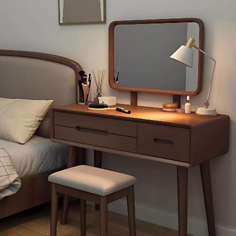 Mirror Desk Vanity Table Stool – Women Accessories Drawer recenzja i cena