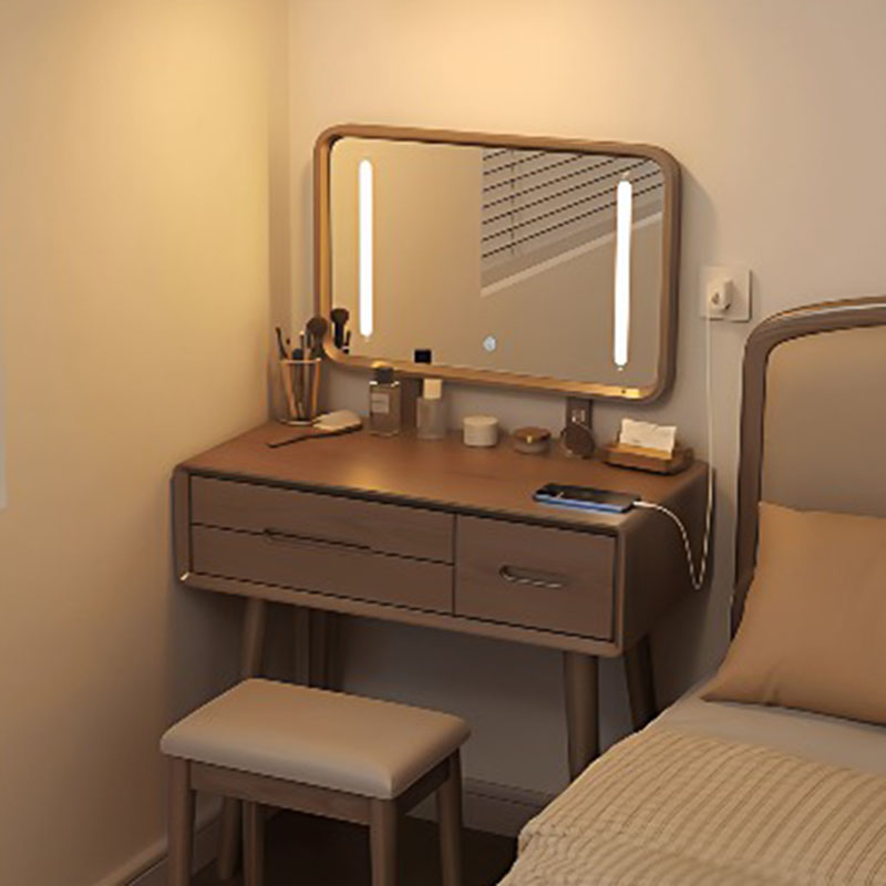 Mirror Desk Vanity Table Stool – Women Accessories Drawer recenzja i cena