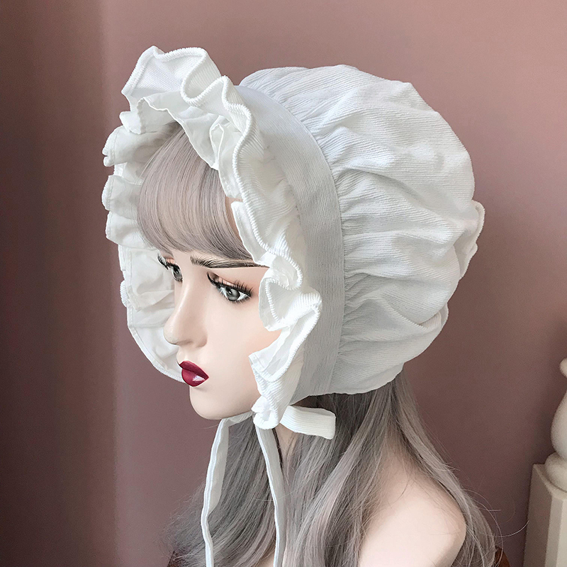 Maid Bonnet Hat Lolita Girl Co – Women'S Victorian Era Accessories recenzja i cena
