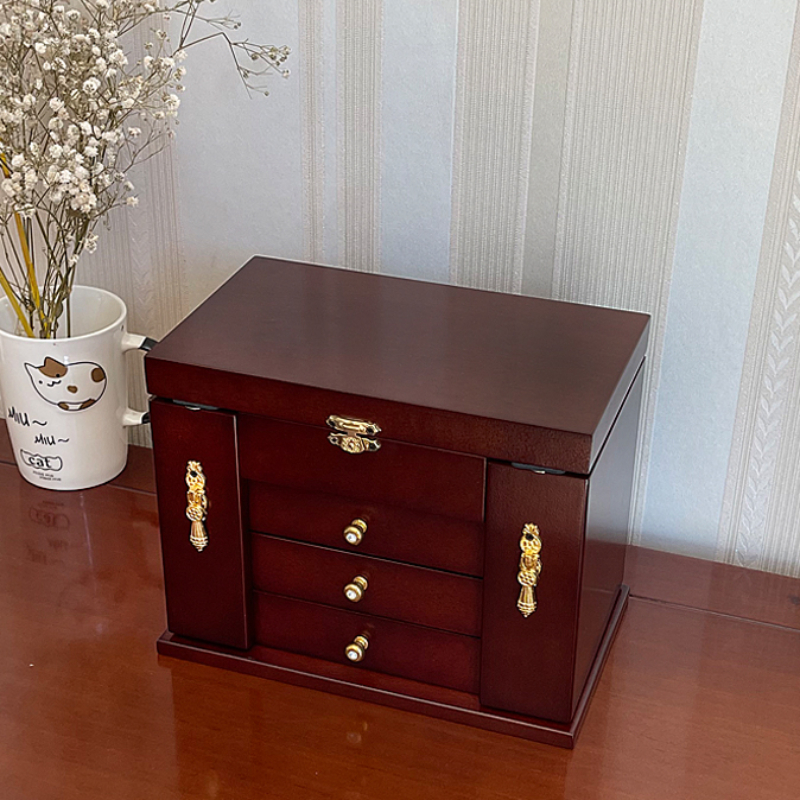 Wood Jewelry Box Velvet Drawer – Women Accessories Drawer recenzja i cena