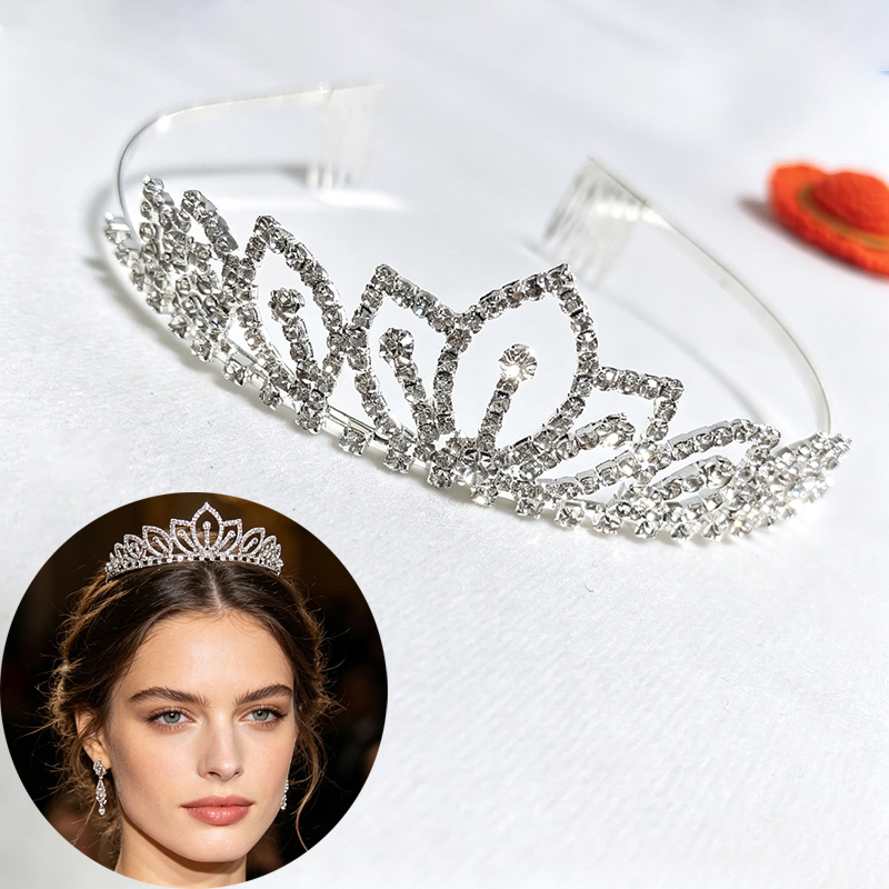 Silver Color Sparkling Rhinest – Women'S Vintage Accessories recenzja i cena