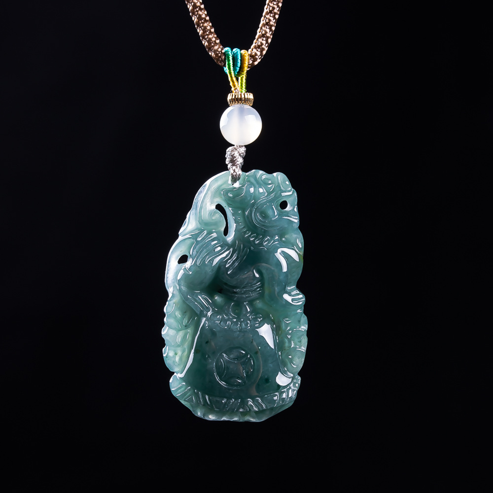 Burmese Jadeite Pixiu Pendant  – Women'S Vintage Accessories recenzja i cena