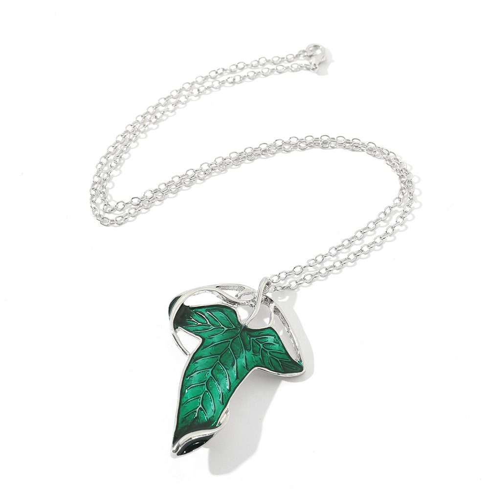 Vintage Green Leaf Pendant Nec – Women'S Vintage Accessories recenzja i cena