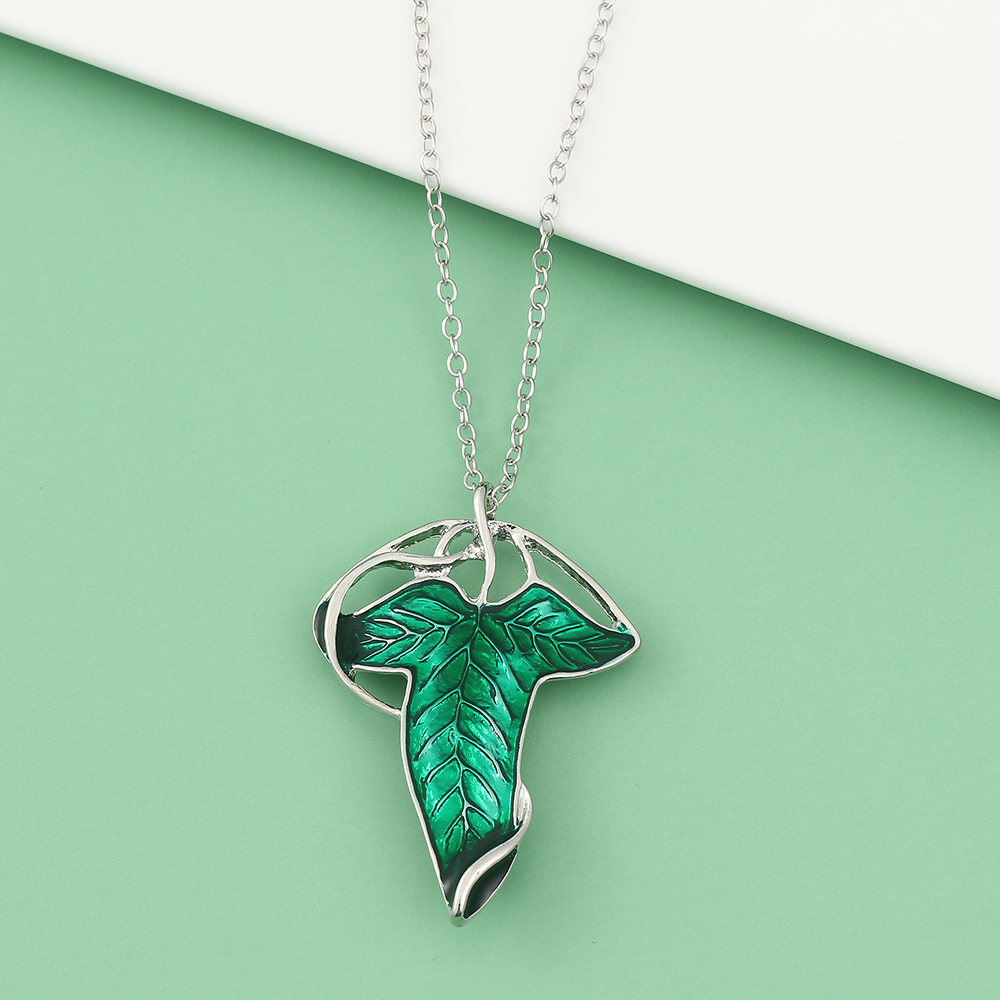 Vintage Green Leaf Pendant Nec – Women'S Vintage Accessories recenzja i cena