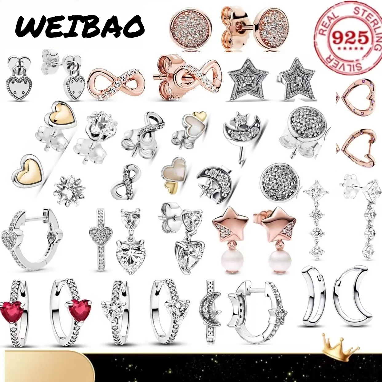 Classic 100%925 pure silver st – Women Accessories Jewelry recenzja i cena