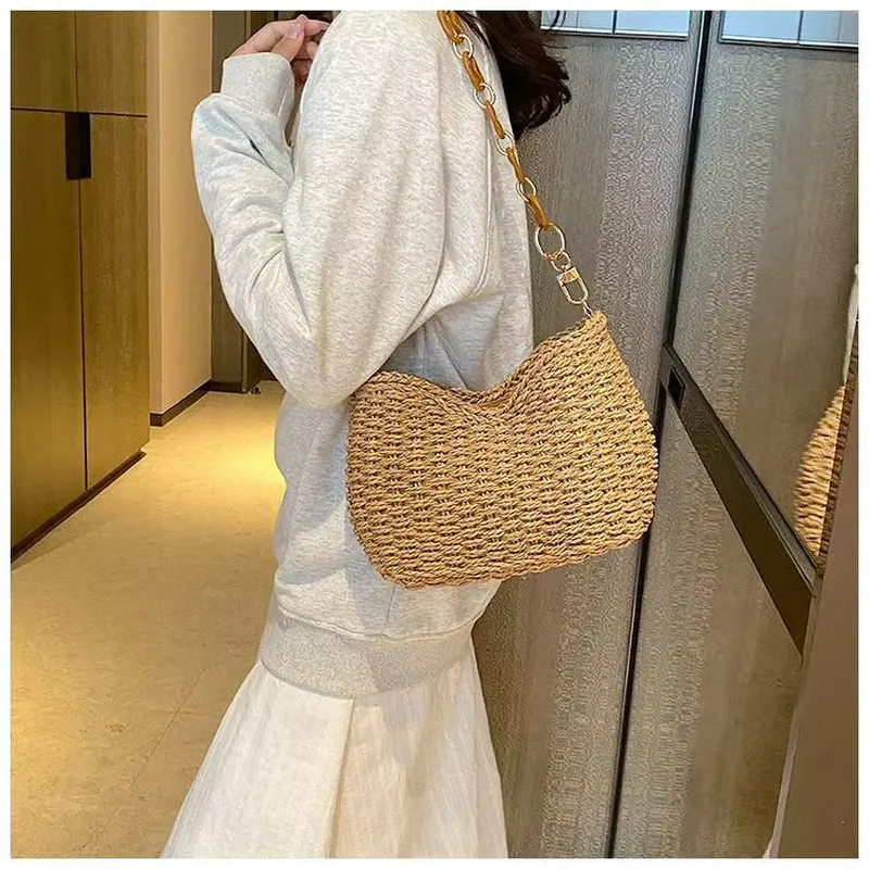 Straw Woven Shoulder Bag for W – Women'S Vacation Accessories recenzja i cena