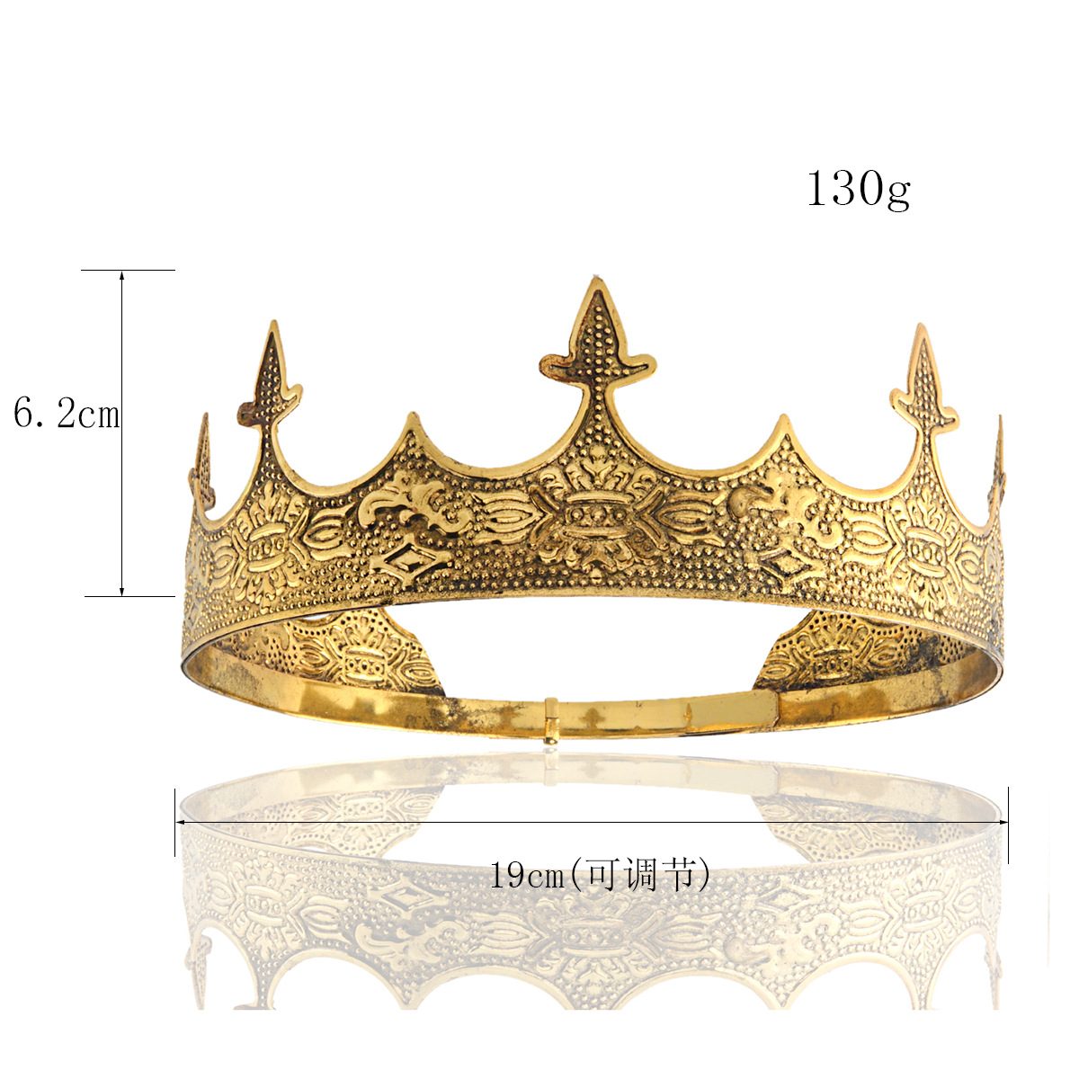 Tiara Vintage Gold King Crown  – Women'S Vintage Accessories recenzja i cena