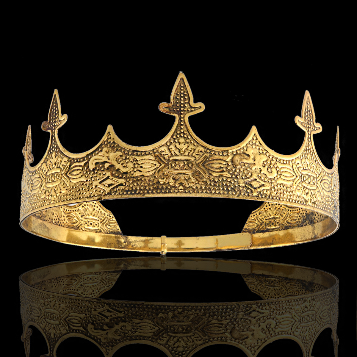 Tiara Vintage Gold King Crown  – Women'S Vintage Accessories recenzja i cena