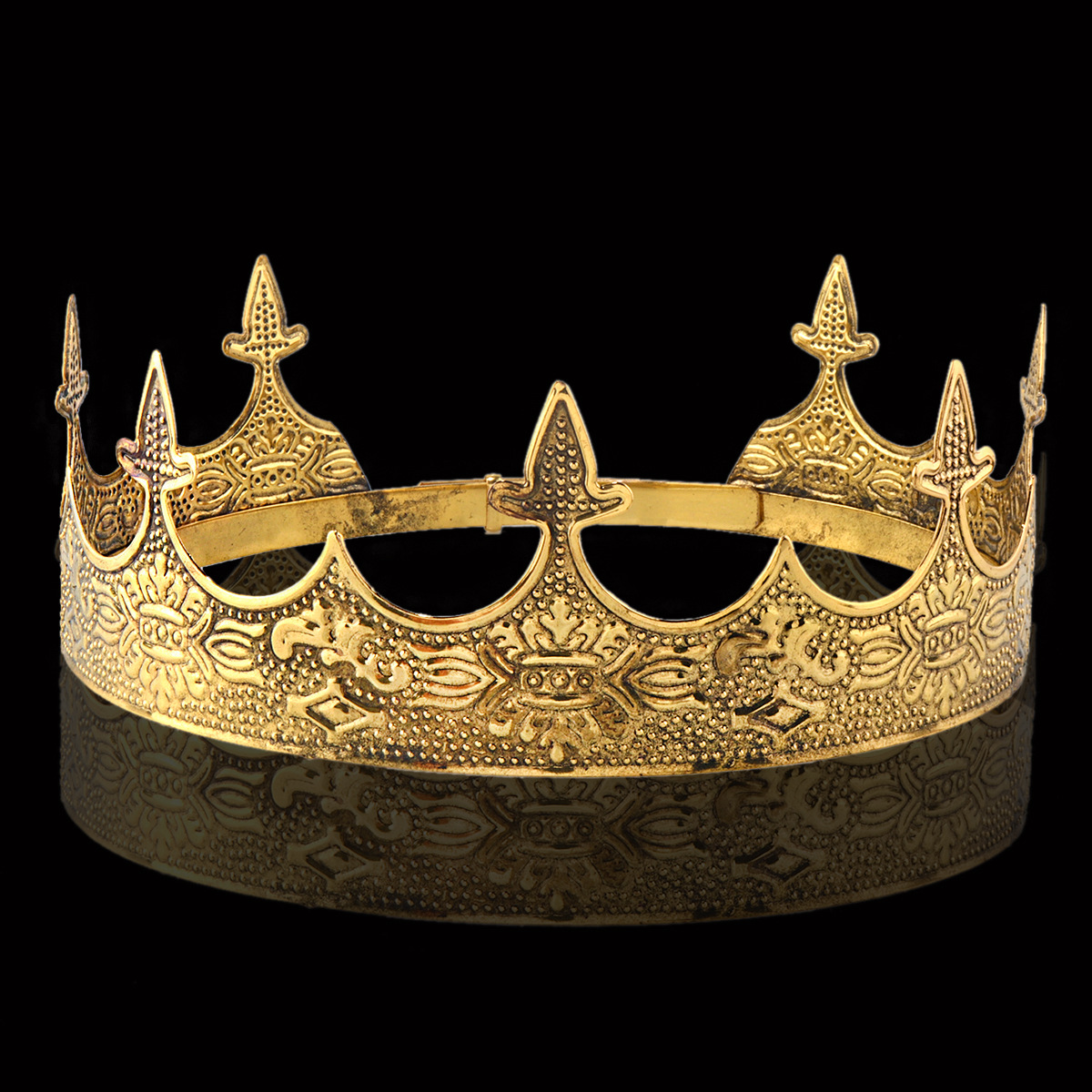 Tiara Vintage Gold King Crown  – Women'S Vintage Accessories recenzja i cena