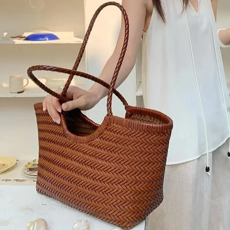 Genuine leather handwoven vege – Women'S Vacation Accessories recenzja i cena