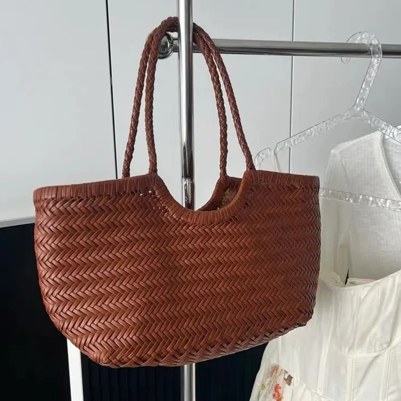 Genuine leather handwoven vege – Women'S Vacation Accessories recenzja i cena