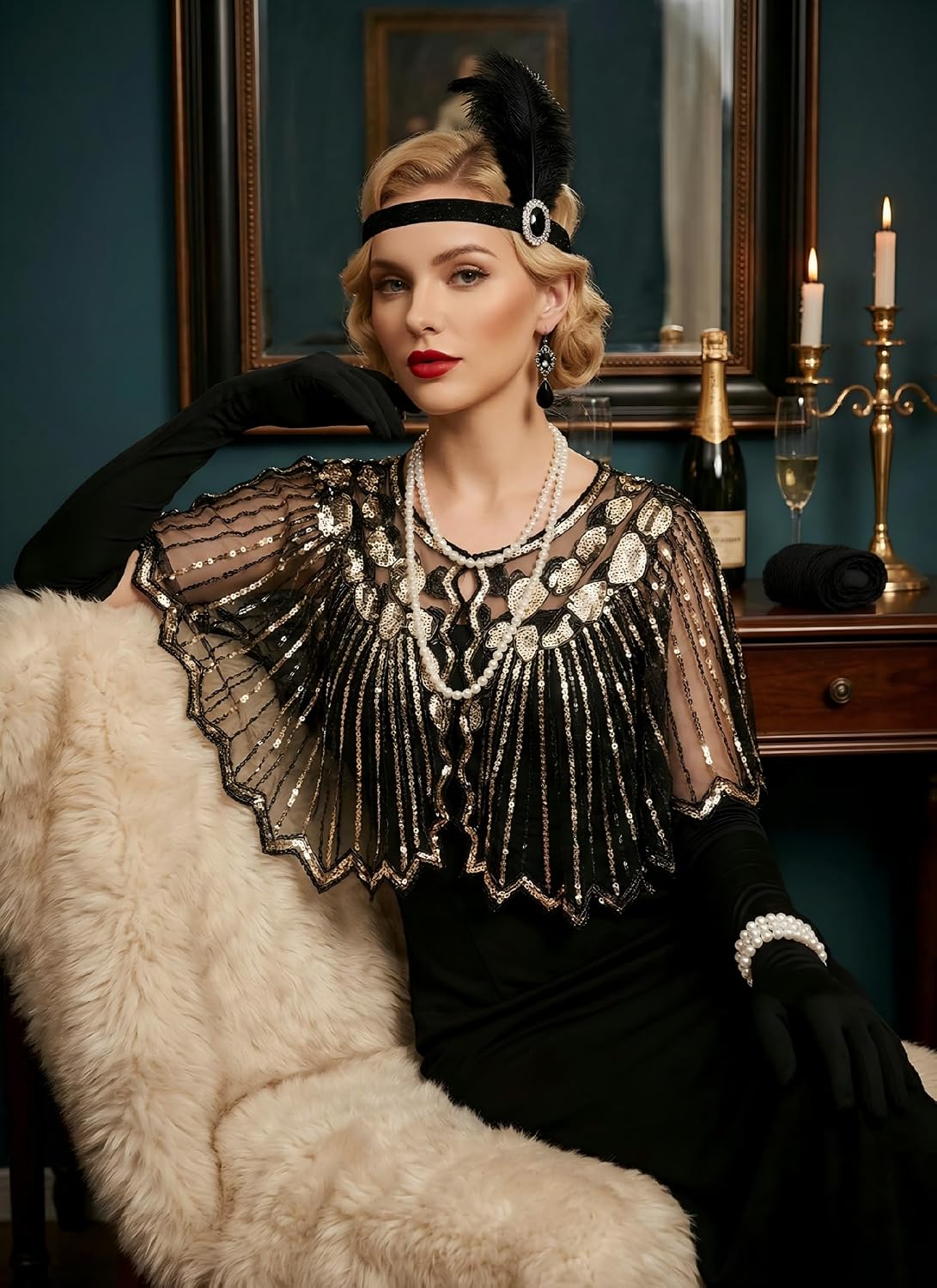 1920s Accessories Set for Wome – Women'S Vintage Accessories recenzja i cena