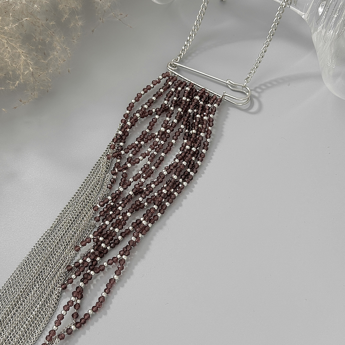 Silver Color Tassel Chain Broo – Women Accessories Jewelry recenzja i cena