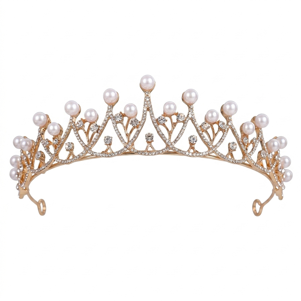 Bridal Crown Headpiece Pearl L – Women'S Vintage Accessories recenzja i cena