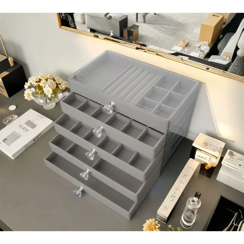 New 7 Layers Gray Jewelry Stor – Women Accessories Drawer recenzja i cena