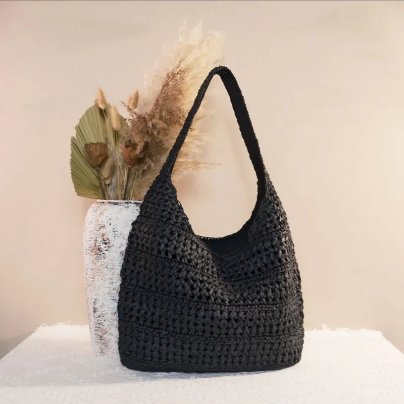 Hollow Straw Handwoven Tote Ba – Women'S Vacation Accessories recenzja i cena