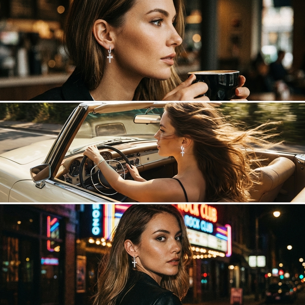 Brilliant CZ Cross Drop Earrin – Women Accessories Meaning recenzja i cena