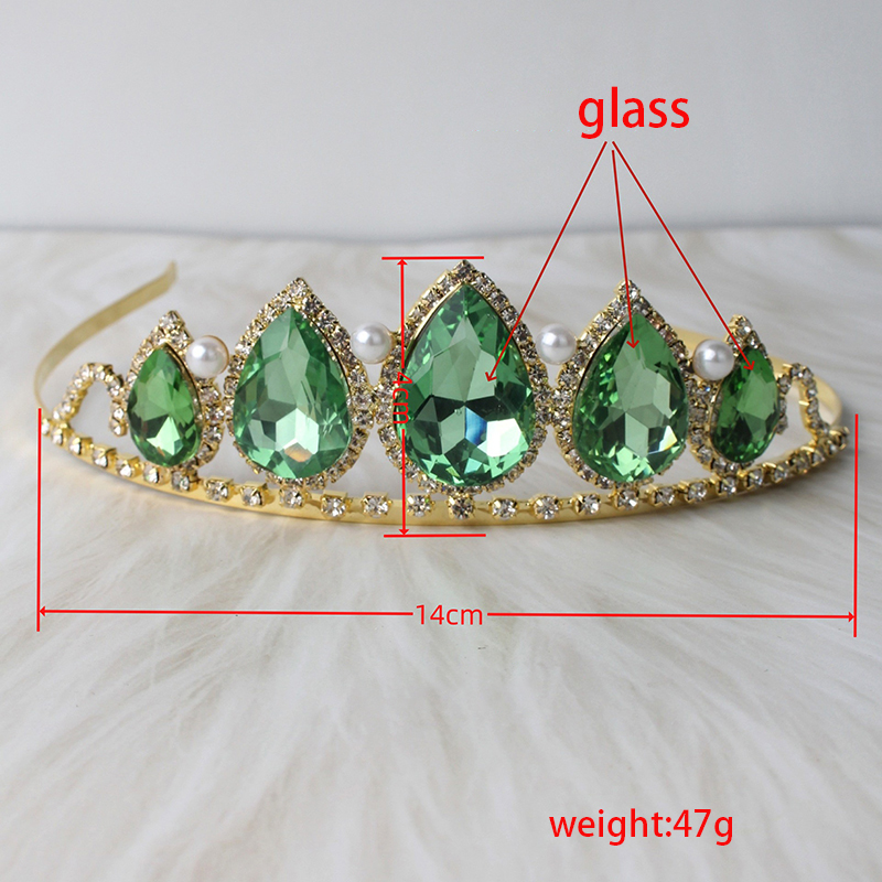 Green Water Drop Rhinestone Cr – Women'S Vintage Accessories recenzja i cena